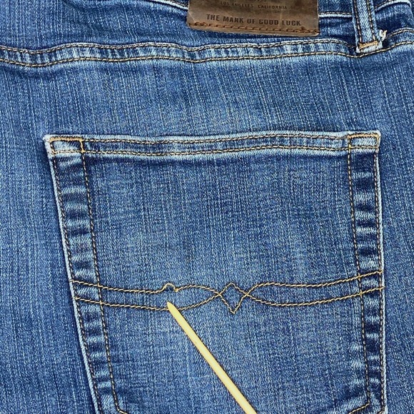 Lucky Brand 410 Jeans Mens 38x32 Athletic Slim Measures 40x30 Blue Stretch Denim - Picture 15 of 15